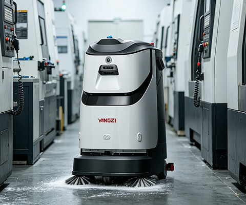 工廠車間無人洗地機